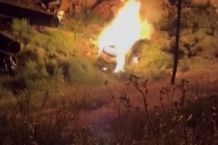 Gaziantep’te feci kaza: Alev topuna dönen araçtaki 1 kişi yanarak öldü