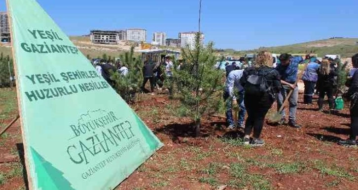 Gaziantep’te lise öğrencilerinden hatıra ormanı