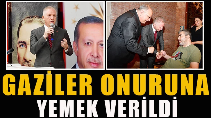 Gaziler onuruna yemek verildi