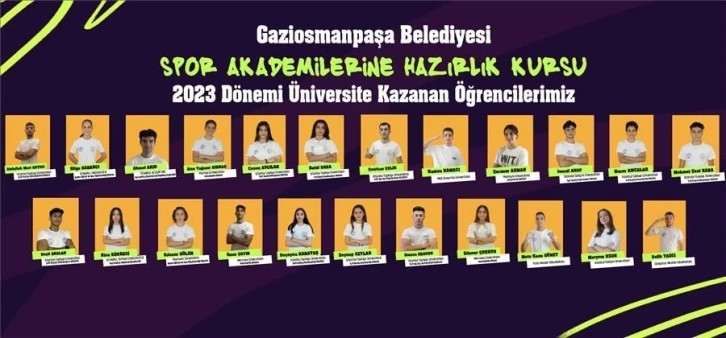 Gaziosmanpaşa Belediyesi Spor Akademisi’ndeki 23 öğrenci hedefledikleri üniversiteye yerleşti
