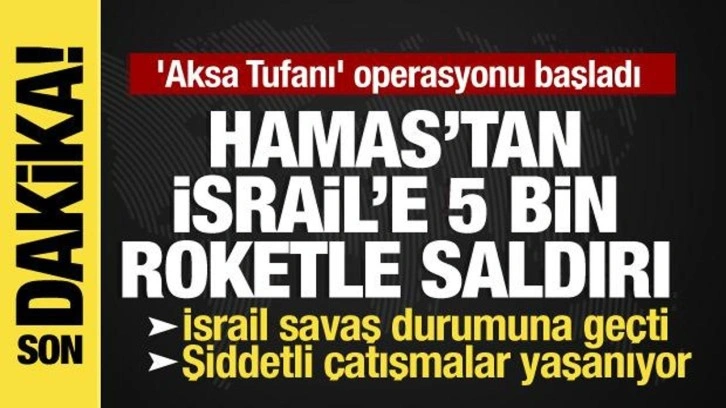 Gazze'den İsrail'e binlerce roket fırlatıldı, Hamas operasyon başlattı