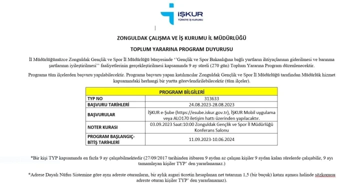 Gençlik ve Spor İl Müdürlüğü’ne 24 kişi alınacak
