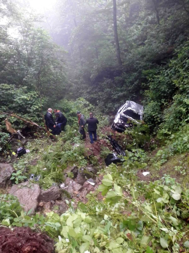 Giresun’da hafif ticari araç dereye uçtu: 7 yaralı
