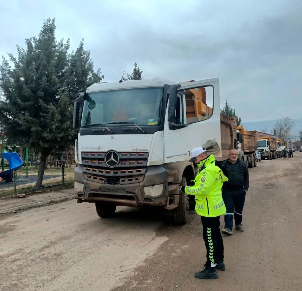 Gölbaşı’nda ağır tonajlı araçlara denetim