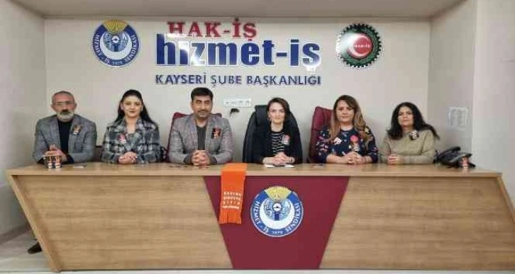 Hak-İş’li kadınlar kadına yönelik şiddete ‘hayır’ dedi