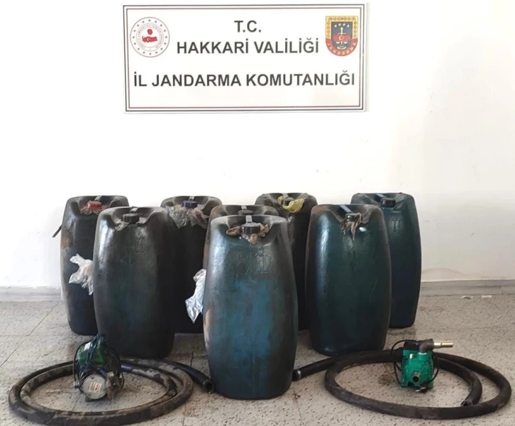 Hakkari’de 520 litre kaçak akaryakıt ele geçirildi
