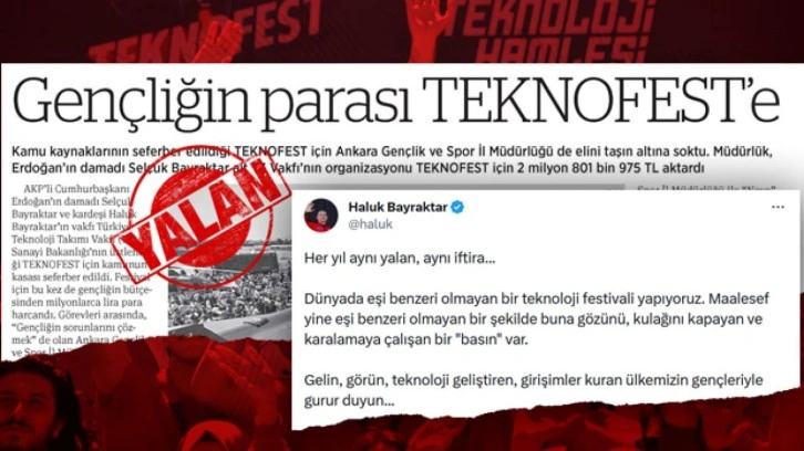 Haluk Bayraktar'dan Birgün'ün TEKNOFEST yalanına sert tepki