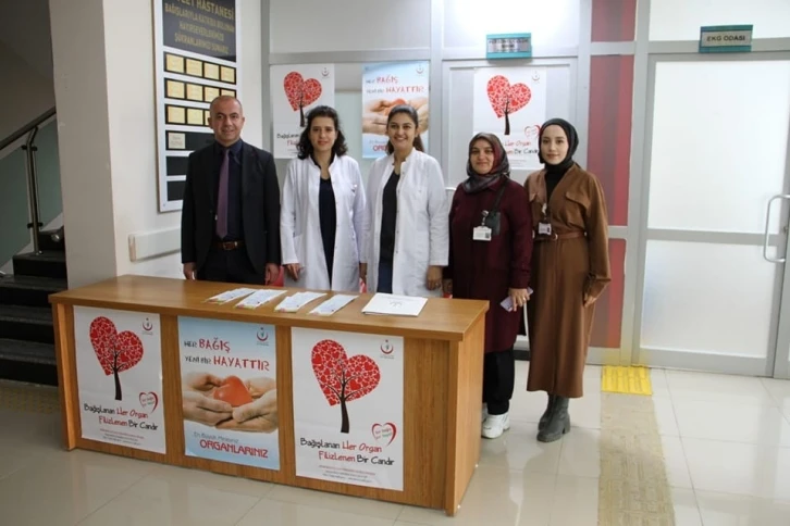 Hastanede organ bağış standı kuruldu
