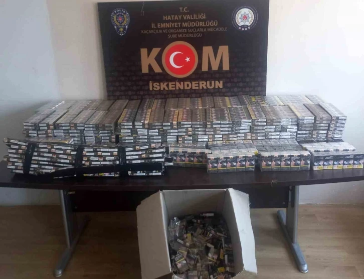 Hatay’da durdurulan araçtan 4 bin 90 paket kaçak sigara çıktı
