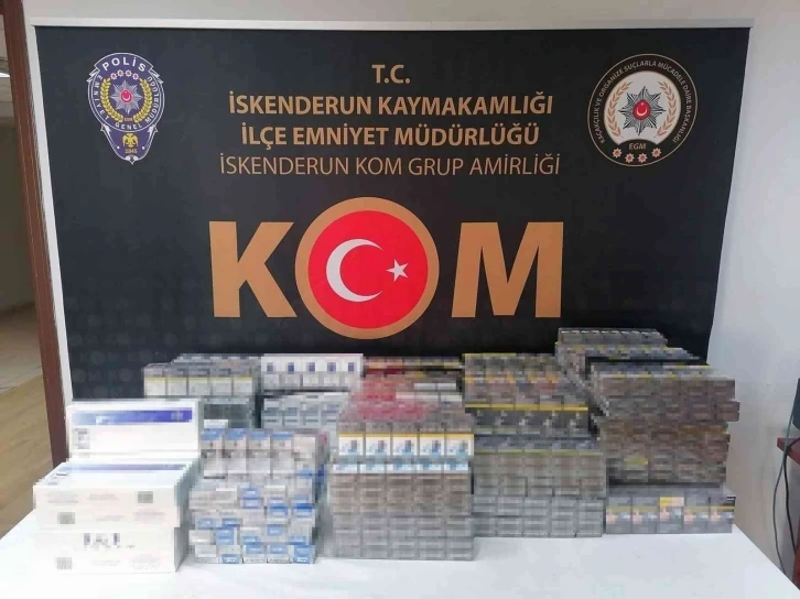 Hatay’da makaron ve sigara kaçakçılığı operasyonu
