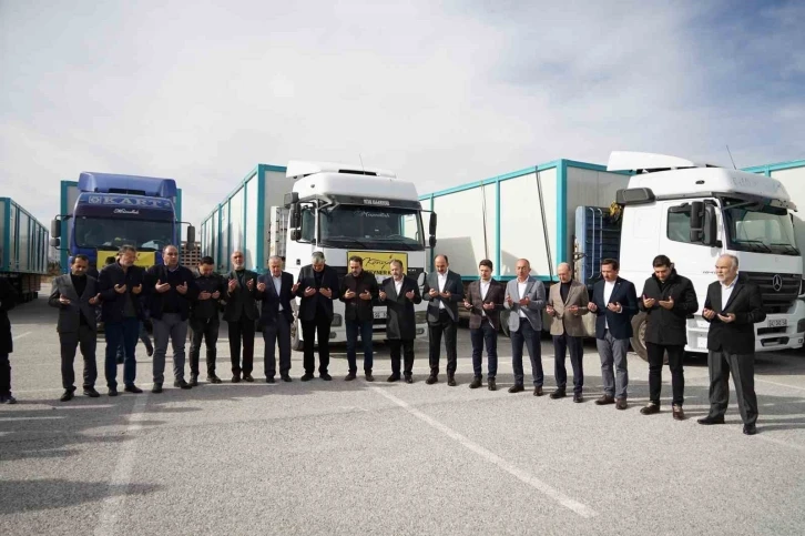 Hatay’daki Konya Konteyner Kenti için 10 tır daha dualarla yola çıktı
