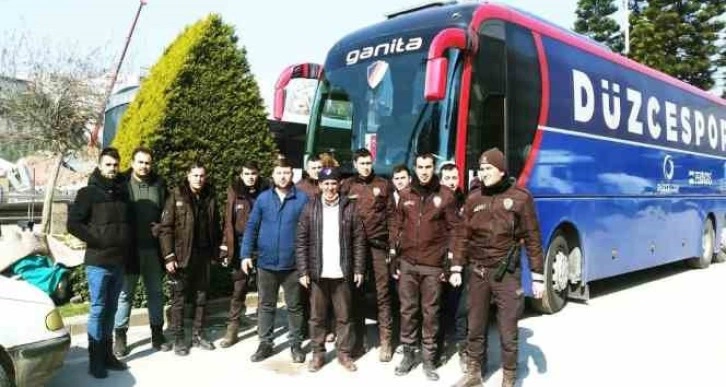 Hatay’daki polisler Düzcespor otobüsünde kalacak
