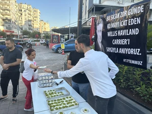 Hava sıcaklığının 40 dereceyi aştığı Adana'da klimanın mucidi anıldı