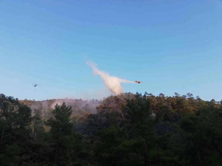 Helikopterlerin sortileri, uçakların müdahalesi yangının büyümesini engelledi
