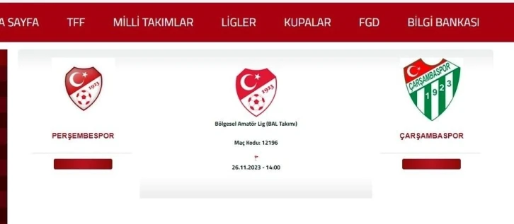 İlginç maç: Çarşambaspor-Perşembespor
