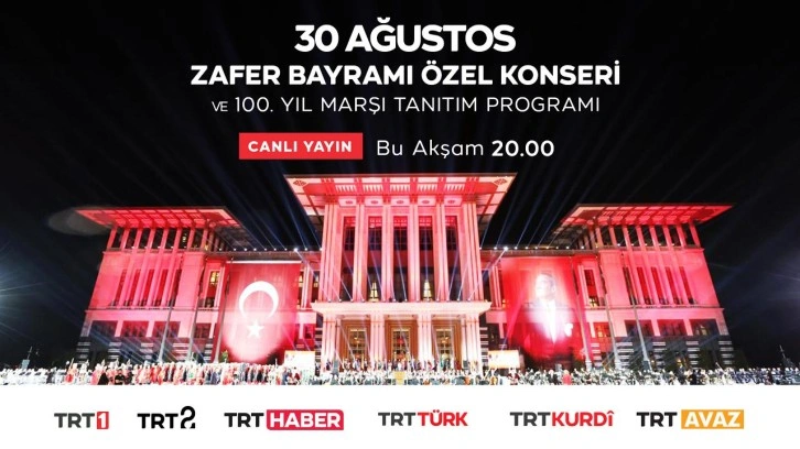 İlk kez TRT1 ekranında olacak! 30 Ağustos Zafer Bayramı'nda 100.yıl marşı...