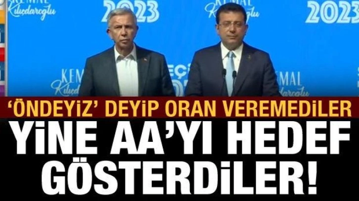 İmamoğlu ile Yavaş, Anadolu Ajansı'nı hedef aldı: Manipülatif açıklamalar