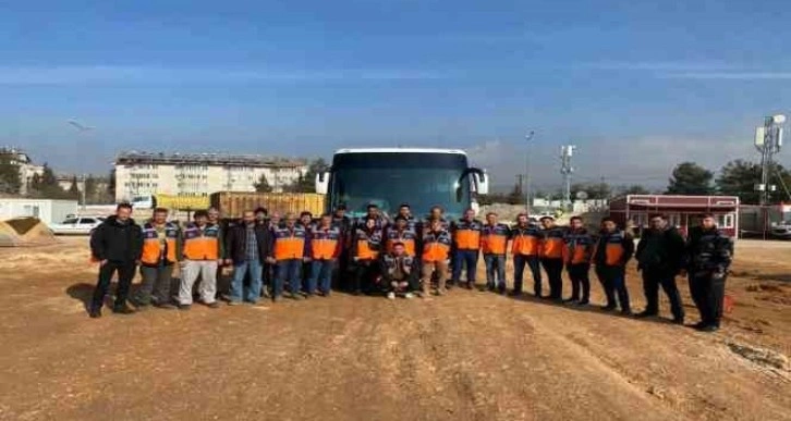 İnsani yardım ekibi deprem bölgesinde çalışmalarını tamamladı