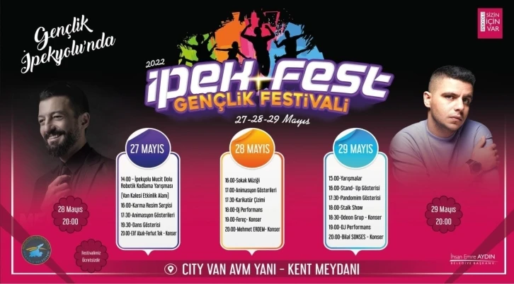 İpekfest Gençlik Festivali için geri sayım başladı
