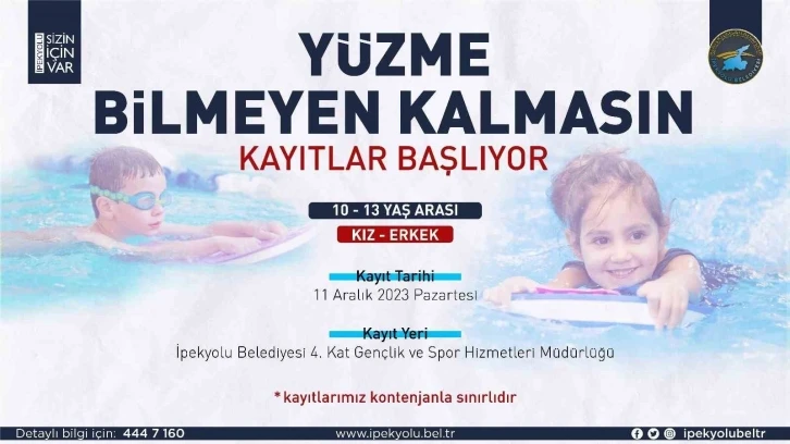 İpekyolu’nda “yüzme bilmeyen kalmasın” kursu
