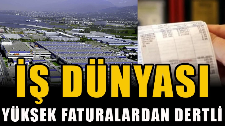 İş dünyası, yüksek faturalardan dertli