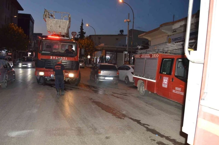 İş yerinde çıkan yangın korkuttu
