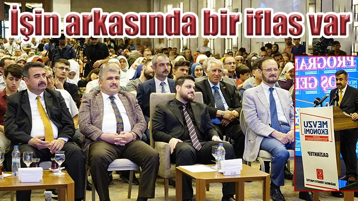 'İşin arkasında bir iflas var'