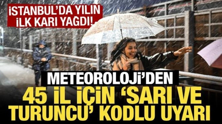 İstanbul'da yılın ilk karı yağdı! Vali Gül saat vererek yeni uyarı yaptı
