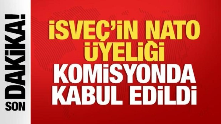 İsveç'in NATO üyeliği komisyonda kabul edildi