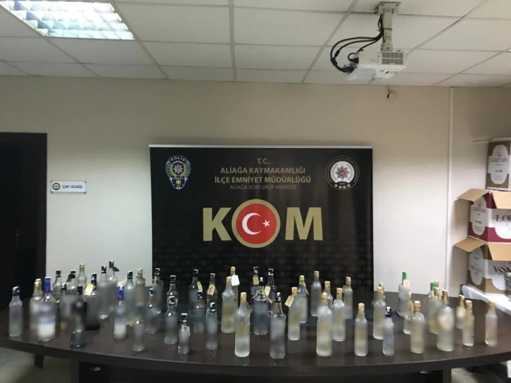 İzmir’de sahte içki servisi yapan eğlence mekanına polisten baskın
