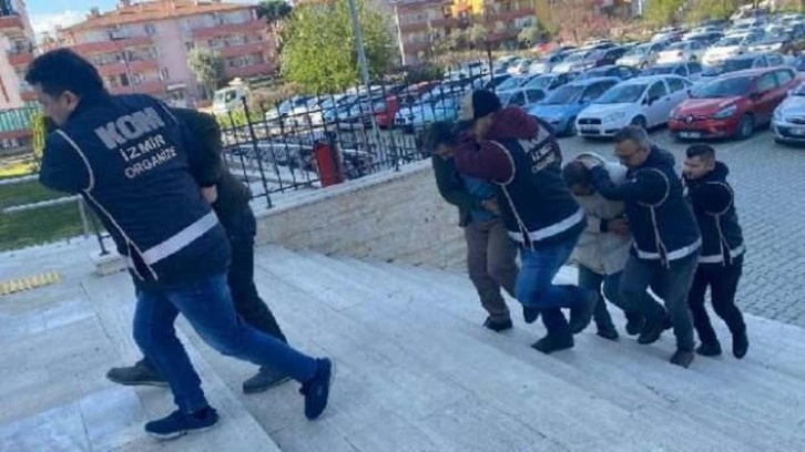 İzmir ve Manisa'daki 'Akbaba' operasyonunda 9 tutuklama