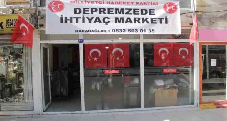 İzmir’de MHP’den depremzedelere dayanışma marketi