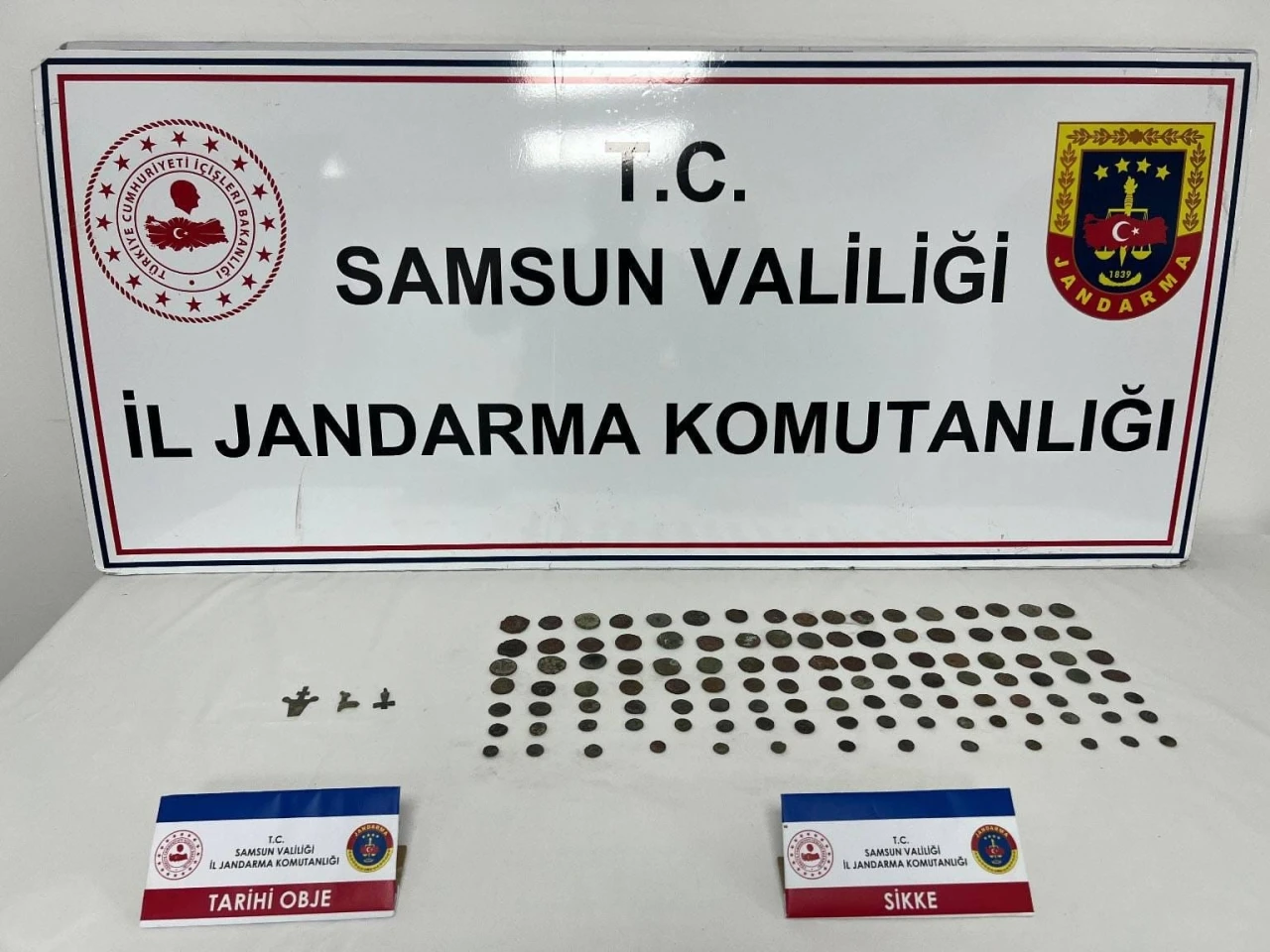 Jandarma 113 adet sikke ele geçirdi
