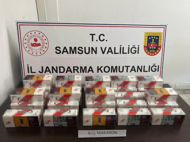 Jandarma ekipleri bandrolsüz makaron ele geçirdi
