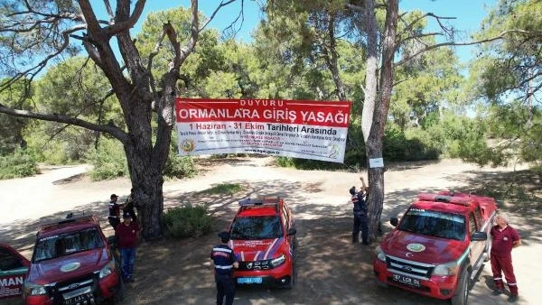 Jandarma orman yangınlarına karşı görevde