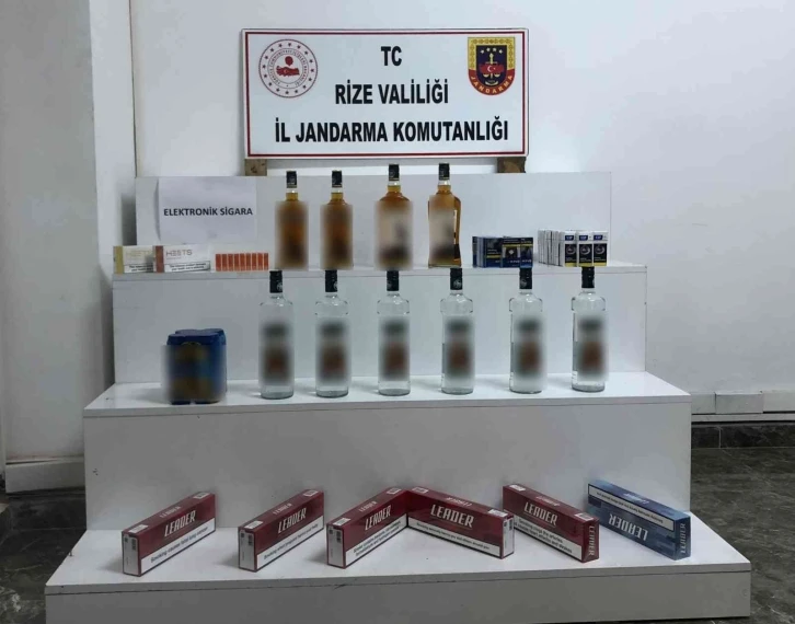 Jandarmadan kaçak sigara ve alkol operasyonu
