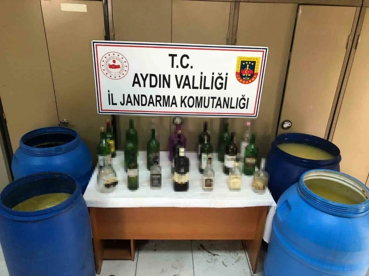 Jandarmanın operasyonunda bin 550 litre sahte şarap ele geçirildi
