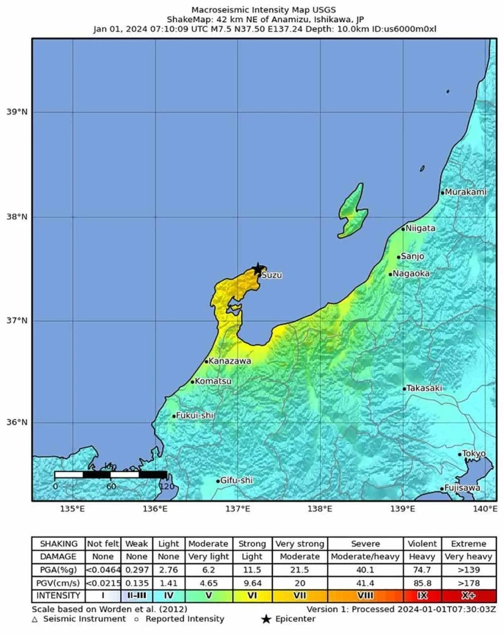 Japonya’da deprem hasara yol açtı, 32 bin 500 hane elektriksiz kaldı
