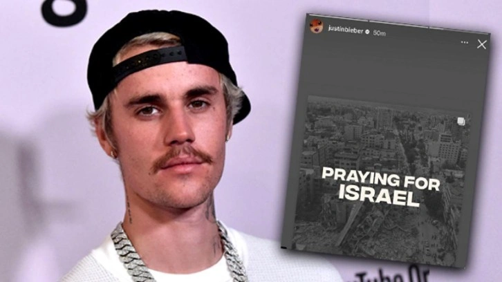 Justin Bieber'dan akılalmaz İsrail paylaşımı! Rezil olup paylaşımı sildi!