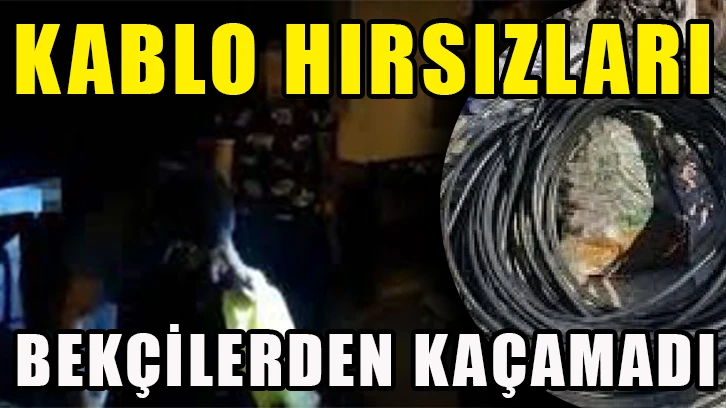 Kablo hırsızları bekçilerden kaçamadı