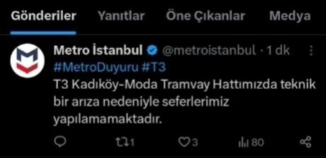 Kadıköy’de trafo yangını nedeniyle moda tramvay hattı bir süreliğine durdu
