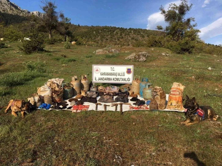 Kahramanmaraş’ta teröristlere ait gıda deposu imha edildi
