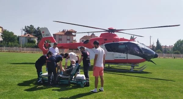 Kalp hastasına ambulans helikopter desteği