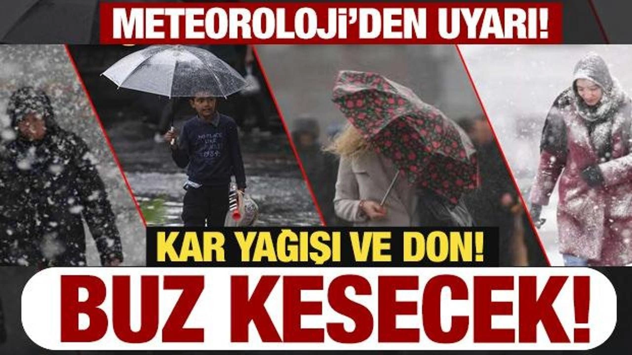 Kar geliyor! Meteoroloji'den son dakika uyarısı