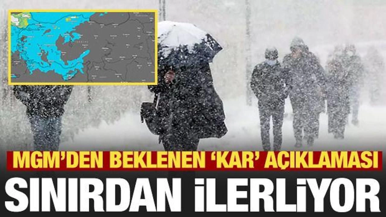 Kar yağışı sınırdan girdi! Beklenen hava durumu açıklaması geldi