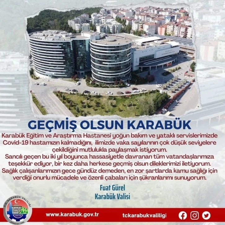 Karabük’te covid-19 vakaları sıfırlandı
