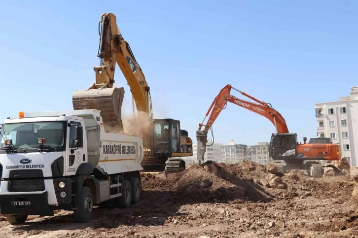 Karaköprü’de yeni yol çalışması
