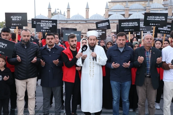 Karatay Kent Konseyi, İsrail’in Filistin’e olan zulmünü proteste etti
