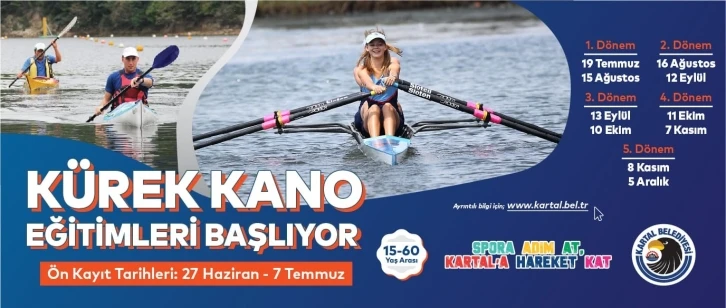 Kartal Belediyesi kürek ve kano eğitimleri başlıyor
