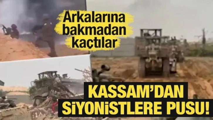 Kassam’dan siyonistlere pusu! Karadan saldıran İsrail askerleri arkalarına bakmadan kaçtı